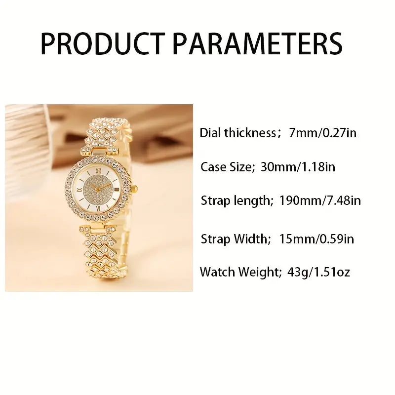 6pcs Set Watches Women Ladies Watch