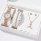 6pcs Set Watches Women Ladies Watch